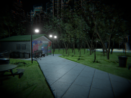 City Park At Night